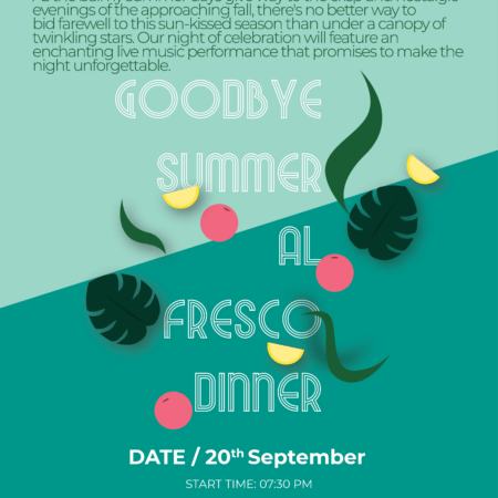 End of Summer Al Fresco Dinner
