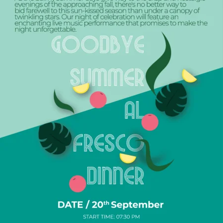 End of Summer Al Fresco Dinner