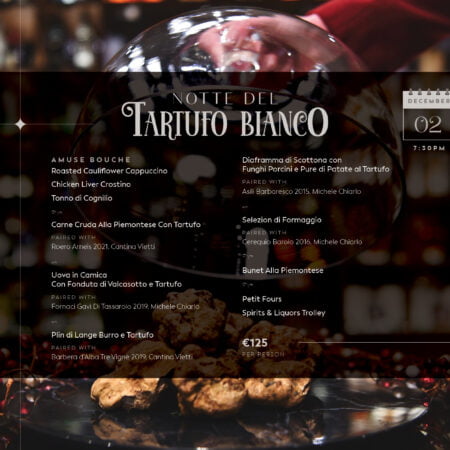 Tartufo Bianco d’Alba Dinner