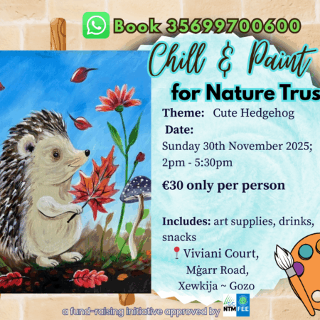 Paint a Cute Hedgehog in Aid of Nature Trust